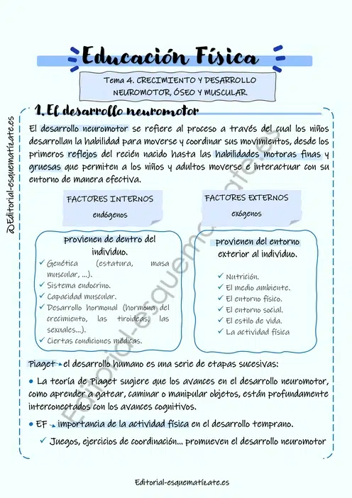 Esquemas de Educación Física editorial esquematízate