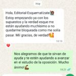 Comentario de opositor por WhatsApp