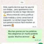 Comentario de opositor por WhatsApp