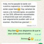 Comentario de opositor por WhatsApp