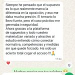 Comentario de opositor por WhatsApp