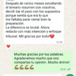 Comentario de opositor por WhatsApp