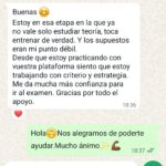 Comentario de opositor por WhatsApp